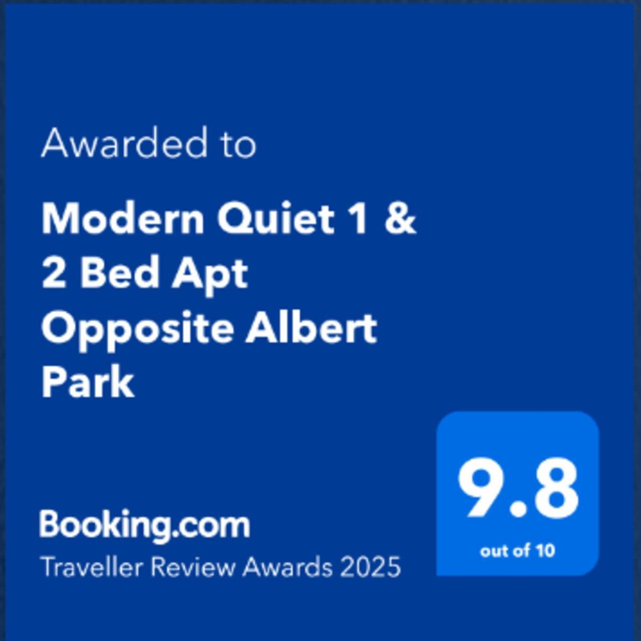 Modern Quiet 1 & 2 Bed Apt Opposite Albert Park Мельбурн Экстерьер фото